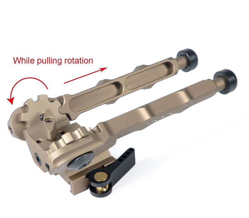 BR-4 QD Bipod Rifle Bipod Tactical Bipod 5.3 Inches Adjustable T